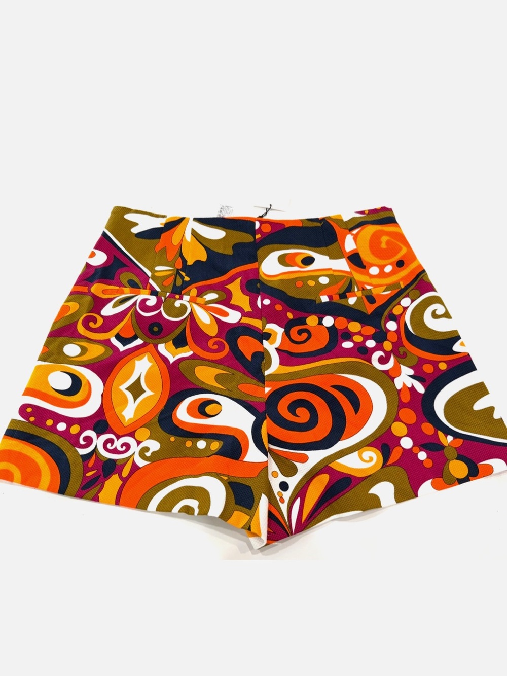 Zara Multicolor Cotton Boho Retro Bermuda Shorts